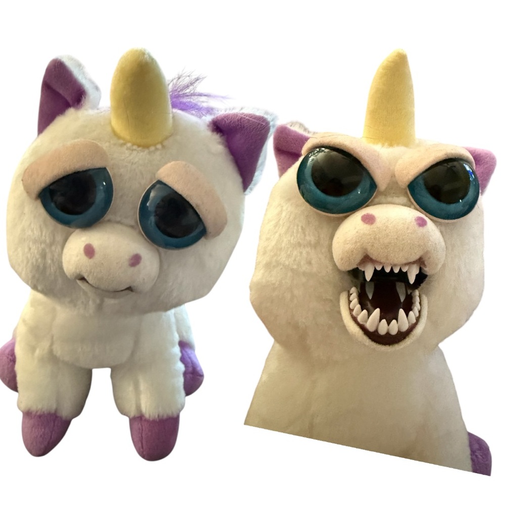2017 Feisty Pets 2017 WMC White Unicorn Glenda Glitterpoop Stuffed Plush Toy